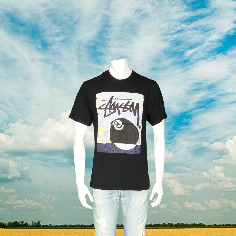 Y2K Stussy 8 Ball T Shirt Tee S